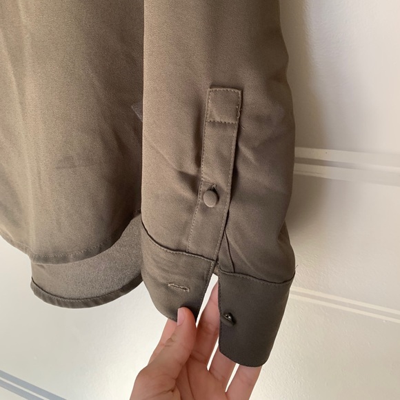 Olive green EXPRESS blouse - Picture 4 of 6